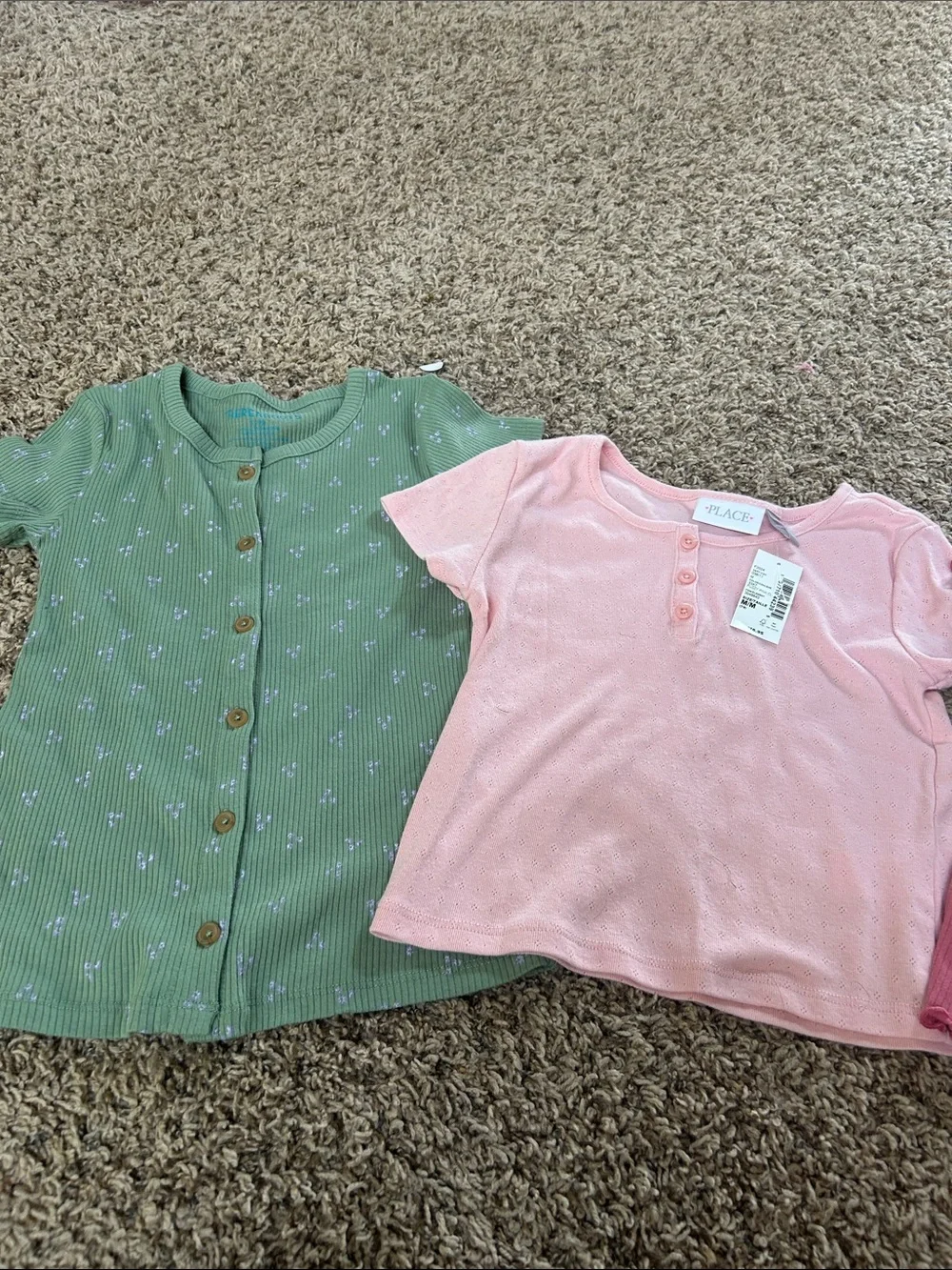 The Children’s Place Pink Henley Tee, Jumping Beans, and 2 thereabout tops 7/8